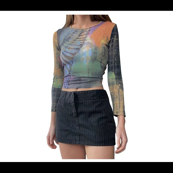 Long Sleeve See Through Shirt - Picture 2 of 4